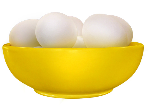 Bowl with Eggs (Yellow)