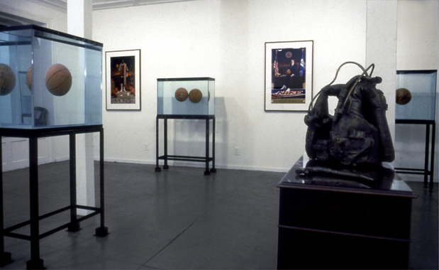 Jeff Koons. Equilibrium, International With Monument Gallery, New York, 1985.