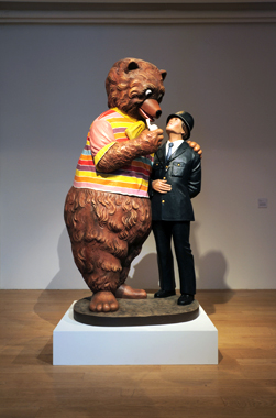 Bear and Policeman by Jeff Koons. Childish Things, The Fruitmarket Gallery, Scotland, 2010-2011.