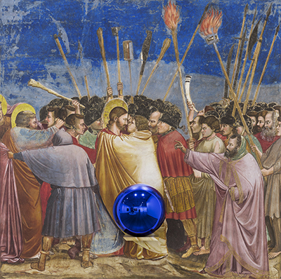 Gazing Ball (Giotto The Kiss of Judas)