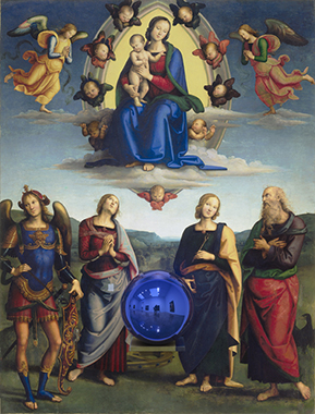 Gazing Ball (Perugino Madonna and Child with Four Saints)
