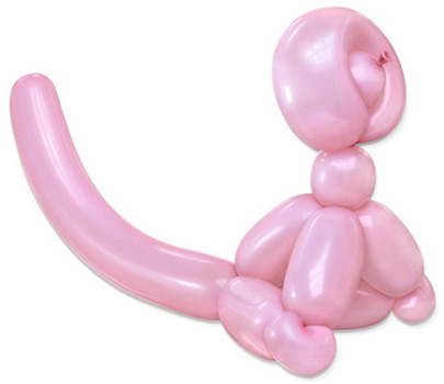 Balloon Monkey Wall Relief (Pink)