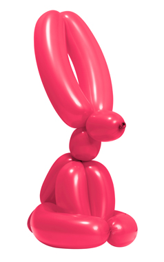 Balloon Rabbit Wall Relief (Red)