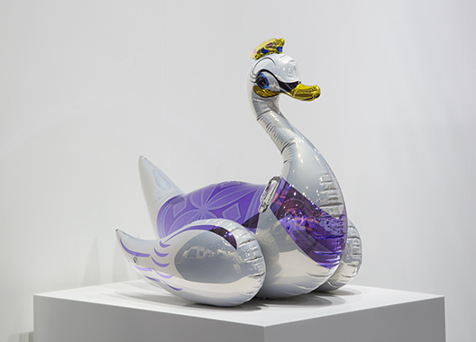 Jeff Koons, Swan (Inflatable). Art Basel Hong Kong, David Zwirner Gallery Booth.