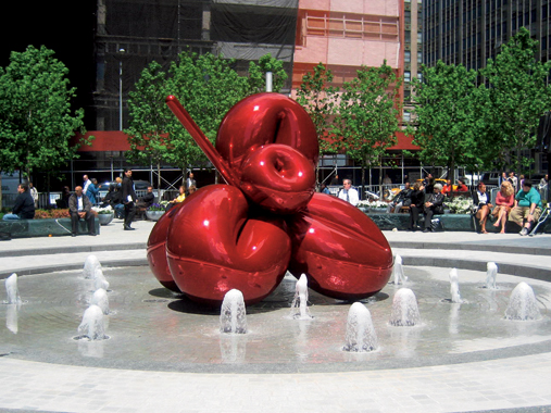 Jeff Koons. Balloon Flower (Red), 7 World Trade Center, New York, 2006.
