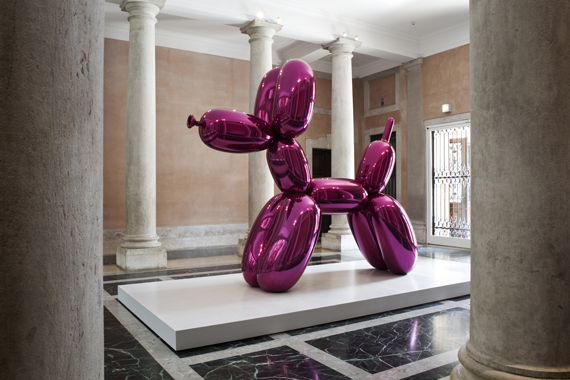 Balloon Dog (Magenta) by Jeff Koons. The World Belongs to You, Palazzo Grassi, 2011.