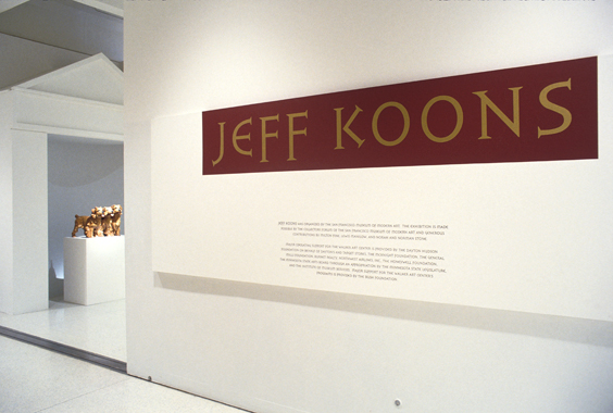 Jeff Koons: Retrospective, Walker Art Center, Minneapolis, Minnesota, 1993.